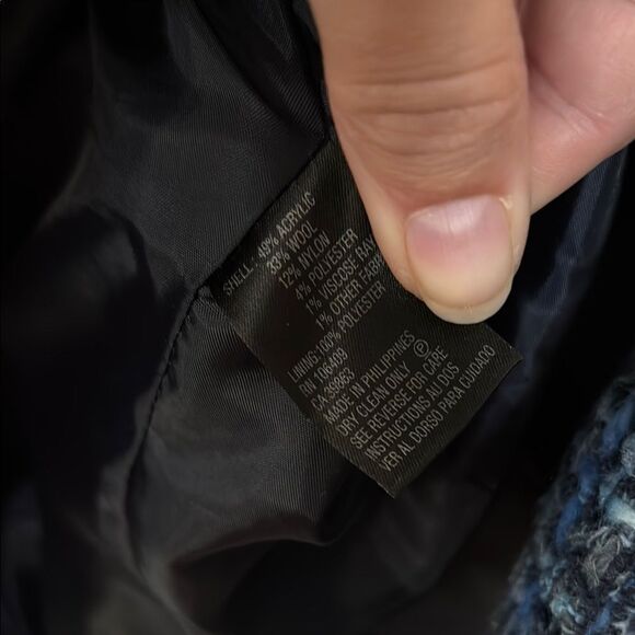 TAHARI size 6 Blue Tweed Jacket women’s Clueless Chanel blazer timeless wool - Picture 9 of 9